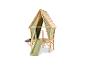 Maisonnette en bois avec toboggan vert pour enfants