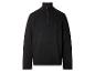 Sweat-shirt noir pour homme avec demi-zip et tissu texturé