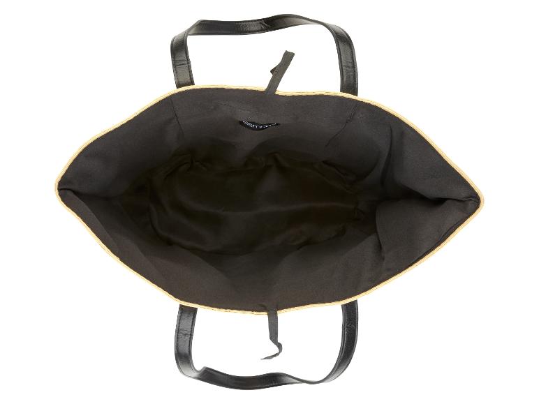 Sac fourre-tout Esmara beige avec anses noires.