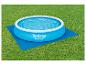 Piscine Bestway Fast Set et tapis de sol sur pelouse.