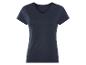 T-shirt femme col V, bleu marine.
