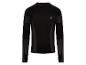 T-shirt thermique noir à manches longues avec détails gris et logo Spyder.
