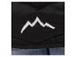 Gilet noir rembourré avec logo montagne.