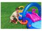 Piscine gonflable avec toboggan et jeux aquatiques pour enfants, thème sous-marin.
