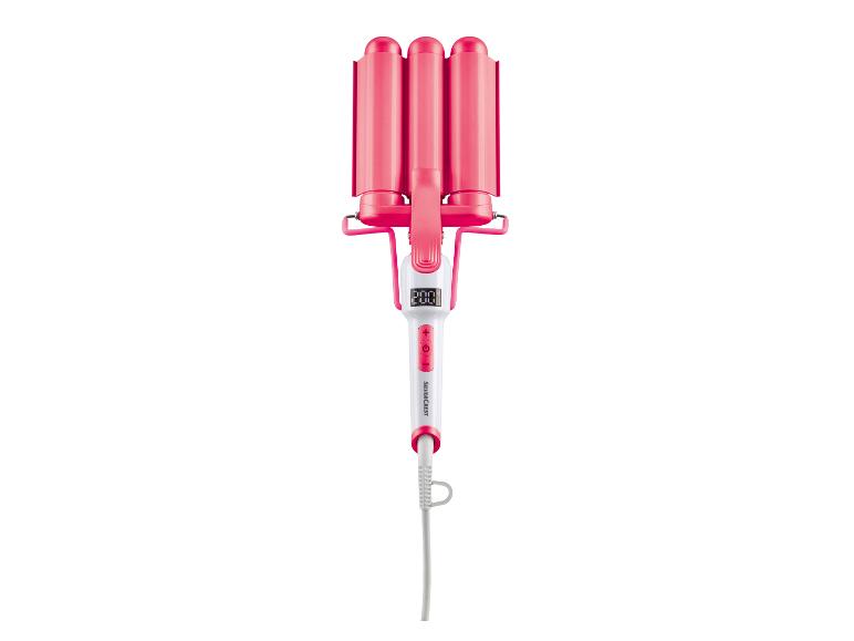 Fer à boucler triple SilverCrest rose : appareil de coiffure.