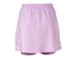 Jupe-short de sport femme violet clair avec taille élastique.