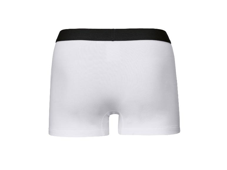 Caleçon boxer blanc pour homme avec ceinture élastique noire, vue arrière
