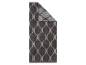 Serviette de bain LOOKS gris foncé à motif géométrique.