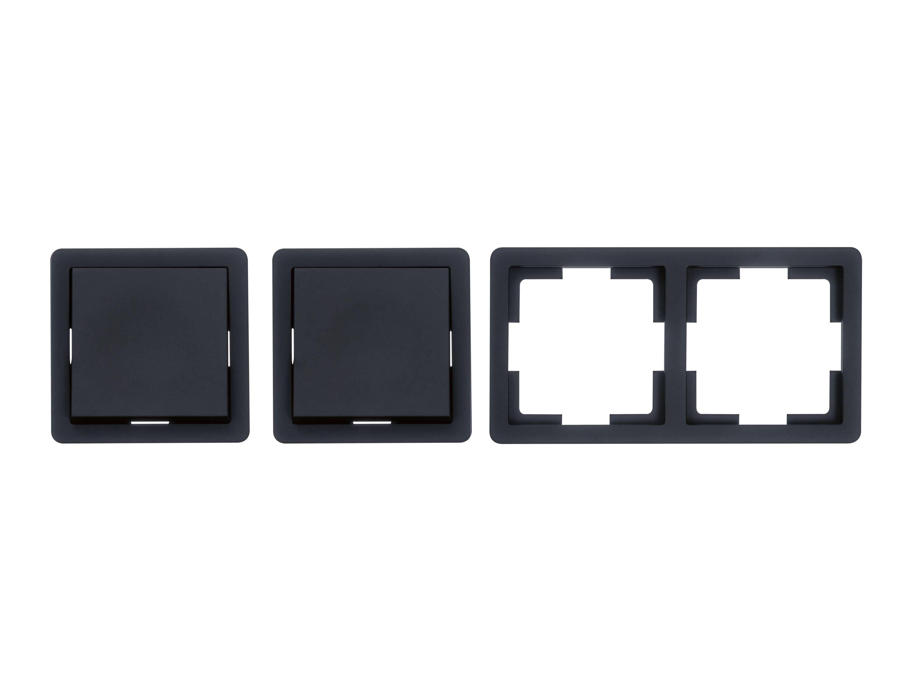 SILVERCREST® Set de prises murales ou Interrupteurs (interrupteur inverseur, noir)