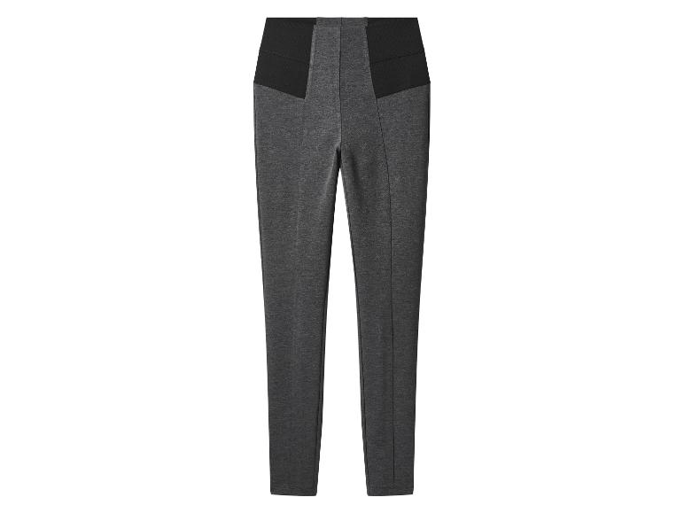 Pantalon gris foncé taille haute avec détails noirs