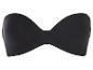 Soutien-gorge noir sans bretelles.