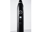 Brosse à dents électrique noire avec bouton marche/arrêt et réglage de nettoyage en profondeur.