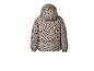 Doudoune beige pour enfant à pois noirs, vue de dos