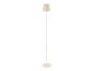 Lampe sur pied beige design minimaliste.