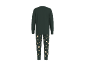Pyjama pour enfants vert foncé avec motifs de Noël, vue arrière