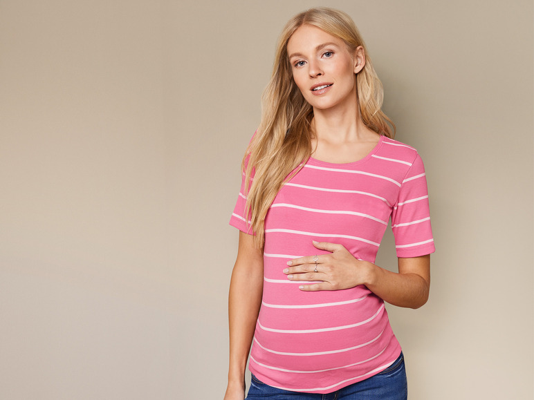 Aller en mode plein écran : esmara® Lot de 2 t-shirts de grossesse côtelés femme - Image 22