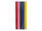 Six bâtons colorés, rouges, roses, verts, bleus et jaunes