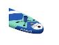 Planche de SUP bleue et menthe avec support de pagaie et valve d'air.