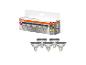 Paquet de six ampoules LED dimmables avec culot GU5.3, 5W, 345lm, lumière blanc chaud.