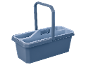 Caddy de nettoyage en plastique bleu avec poignée et compartiments