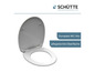 Un abattant de toilette blanc Schütte avec un siège Duroplast.