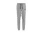 Pantalon de jogging gris pour homme avec cordon de serrage noir et petit logo noir.