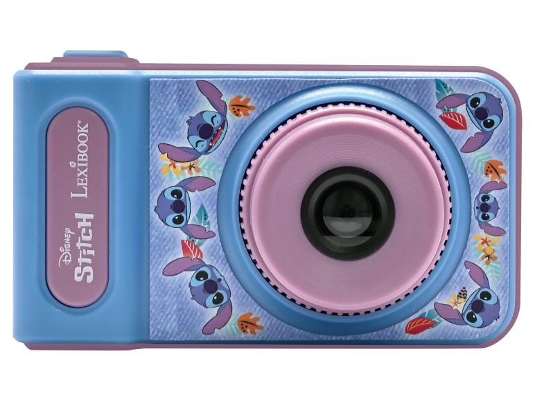Appareil photo numérique pour enfants Disney Stitch Lexibook, bleu et rose.