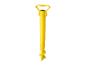 Support de parasol de plage jaune avec vis à sable intégrée