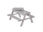 Table de pique-nique en bois pour enfants avec bac à sable et à eau intégré