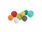 Balles de massage multicolores pour bébés.