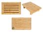 Planches à découper et range-couteaux en bambou : grande planche, petite planche et range-couteaux.