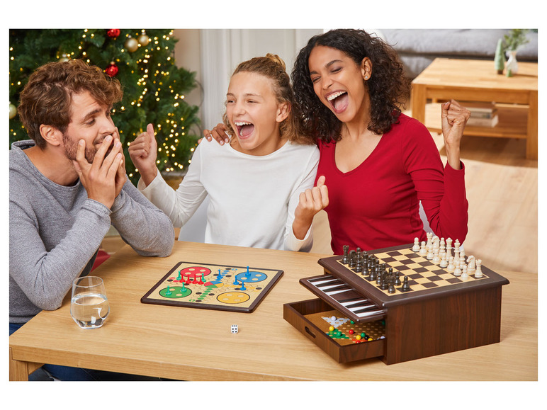 Aller en mode plein écran : Playtive Boîte de jeux en bois 10 en 1 - Image 2