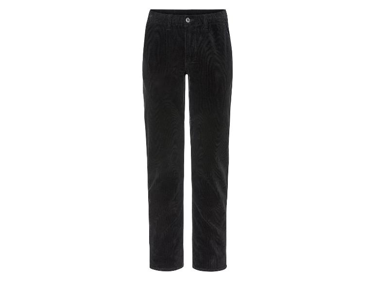 Pantalon en velours côtelé noir pour homme.