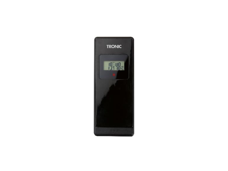 Thermomètre numérique noir avec affichage de 19.4°C et 48% d'humidité.