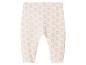 Legging bébé blanc à motif floral rose