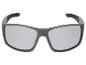Lunettes de soleil de sport grises avec verres miroir.
