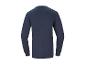 T-shirt bleu foncé à manches longues, vue de dos sur fond blanc.