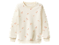 Sweat-shirt enfant crème à imprimé floral.