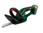 Une taille-haie Parkside verte avec une batterie X20V.