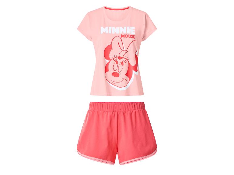 Pyjama femme avec t-shirt rose clair et short Minnie Mouse