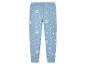Leggings bleu clair à motif floral.
