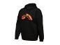 Sweat-shirt à capuche noir Crivit avec logo orange.