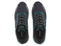 Chaussures de course noires de Crivit avec des accents teal.
