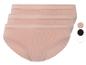 Trois paires de culottes femme rose, à côtes.