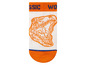 Des chaussettes blanches avec un motif orange de T-Rex