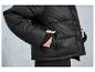 Blouson noir matelassé avec poche