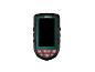 Appareil portable vert et noir avec écran et boutons rouges pour diverses fonctions.