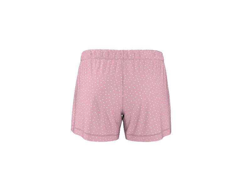 Short de pyjama rose à pois blancs, vue arrière