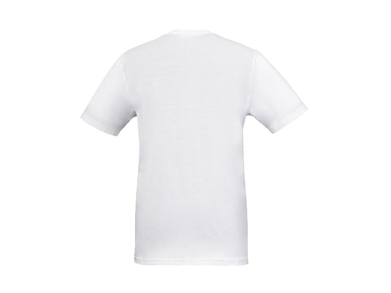 Vue de dos d'un t-shirt blanc uni à manches courtes.