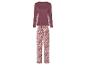 Pyjama femme manches longues et pantalon imprimé.